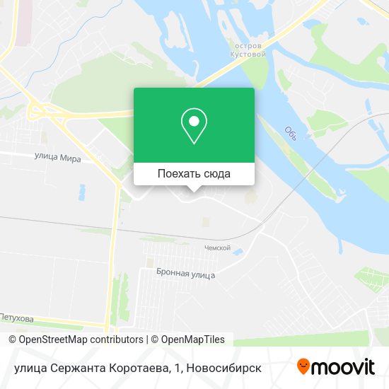 Карта улица Сержанта Коротаева, 1