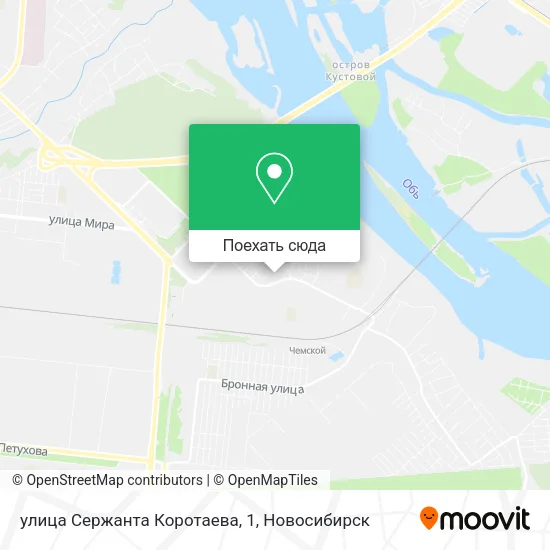 Карта улица Сержанта Коротаева, 1