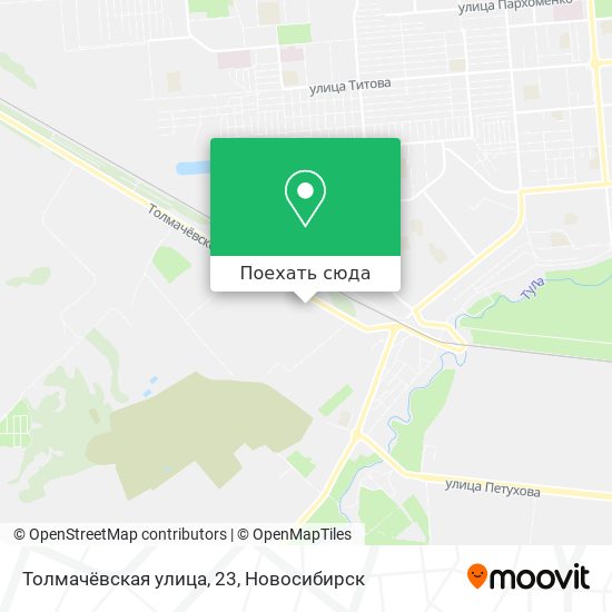 Карта Толмачёвская улица, 23