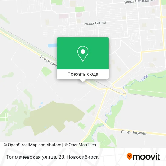 Карта Толмачёвская улица, 23