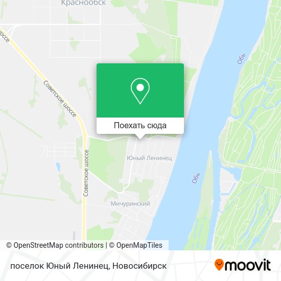 Карта поселок Юный Ленинец