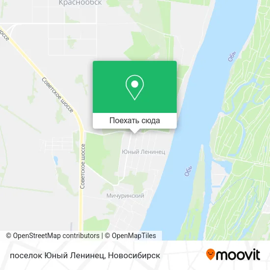 Карта поселок Юный Ленинец
