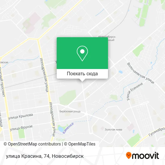 Карта улица Красина, 74