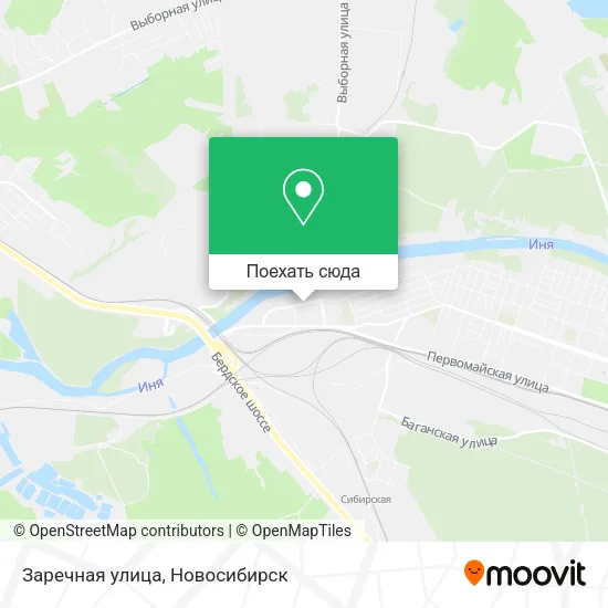 Карта Заречная улица