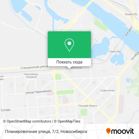 Карта Планировочная улица, 7/2