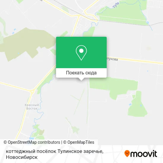 Карта коттеджный посёлок Тулинское заречье