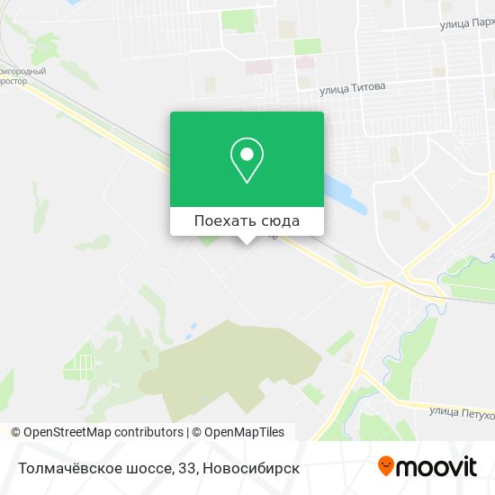 Карта Толмачёвское шоссе, 33