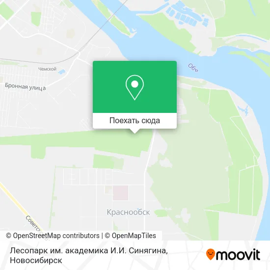 Карта Лесопарк им. академика И.И. Синягина