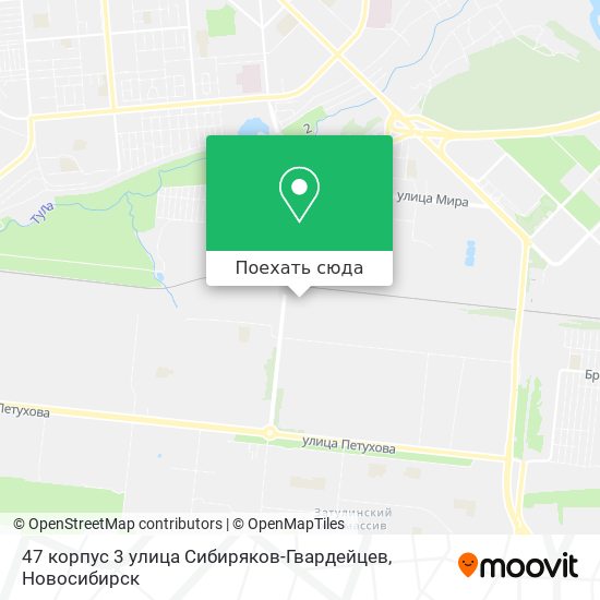 Карта 47 корпус 3 улица Сибиряков-Гвардейцев