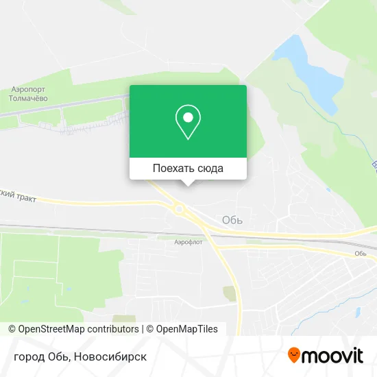 Карта город Обь