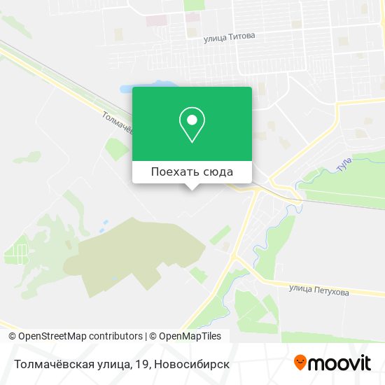 Карта Толмачёвская улица, 19
