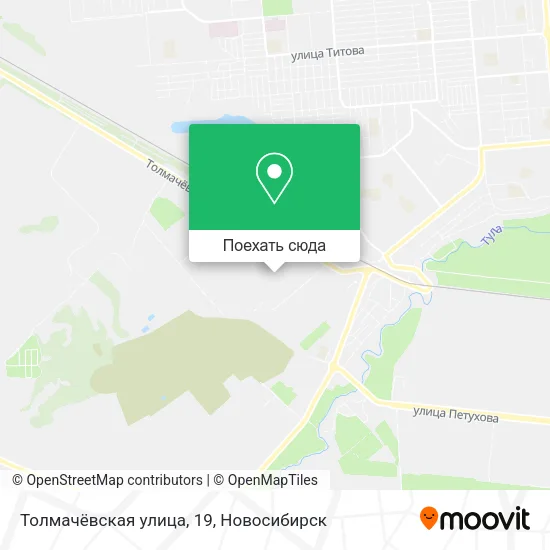 Карта Толмачёвская улица, 19