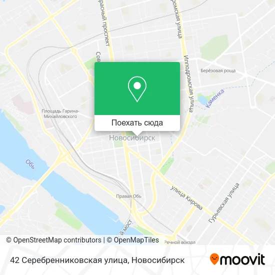 Карта 42 Серебренниковская улица