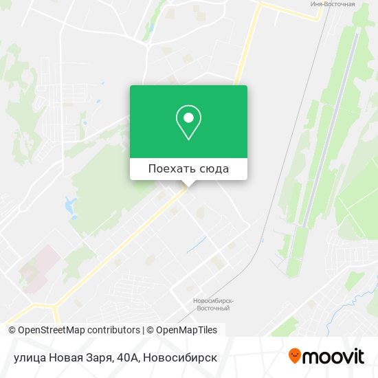 Карта улица Новая Заря, 40А