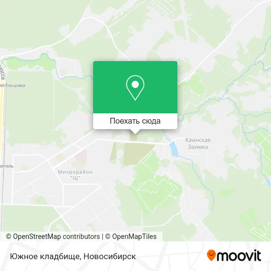 Карта Южное кладбище