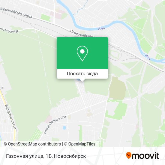 Карта Газонная улица, 1Б