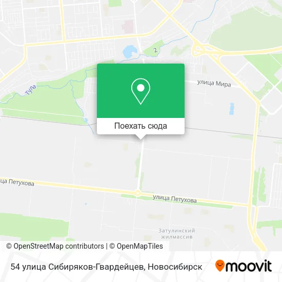 Карта 54 улица Сибиряков-Гвардейцев