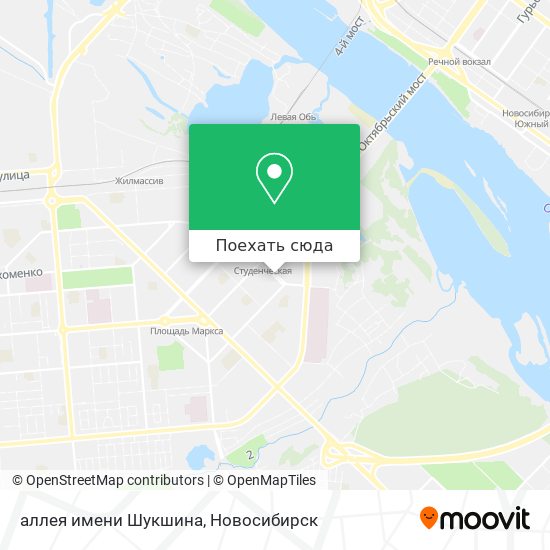 Карта аллея имени Шукшина