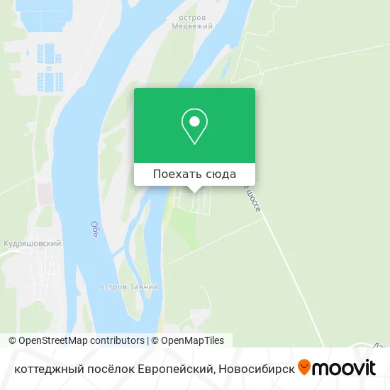 Карта коттеджный посёлок Европейский