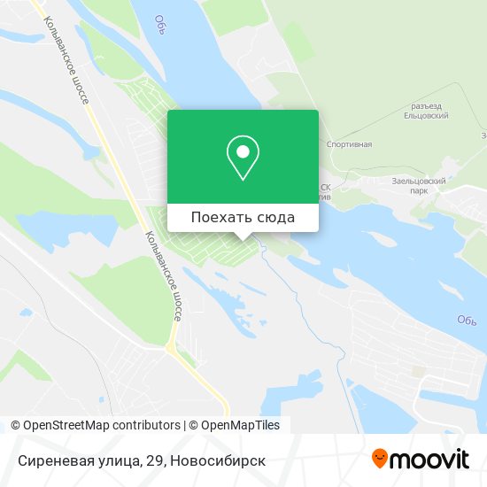Карта Сиреневая улица, 29