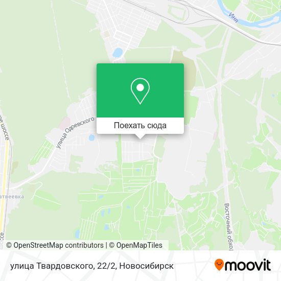 Карта улица Твардовского, 22/2
