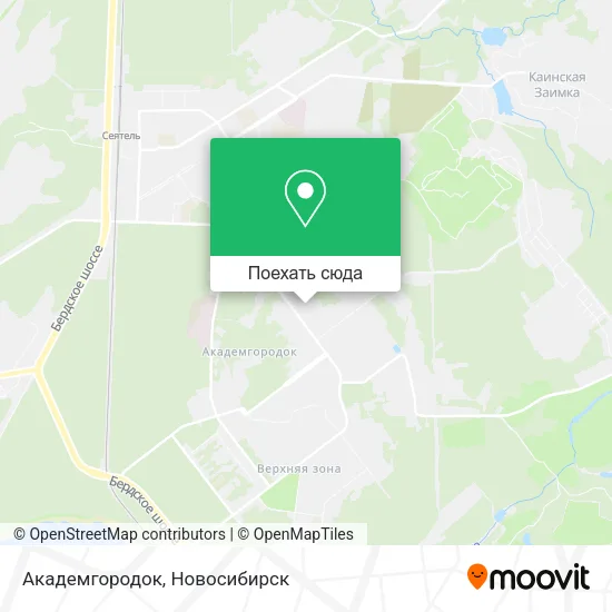 Карта Академгородок