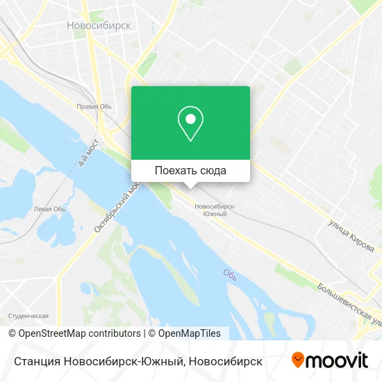 Карта Станция Новосибирск-Южный