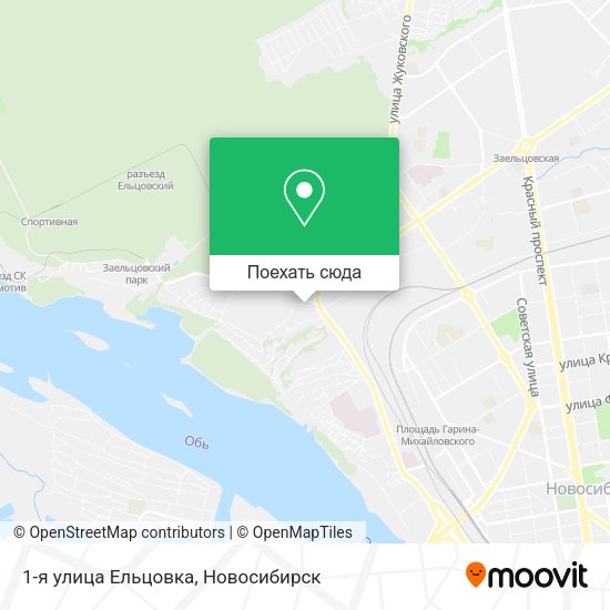 Карта 1-я улица Ельцовка