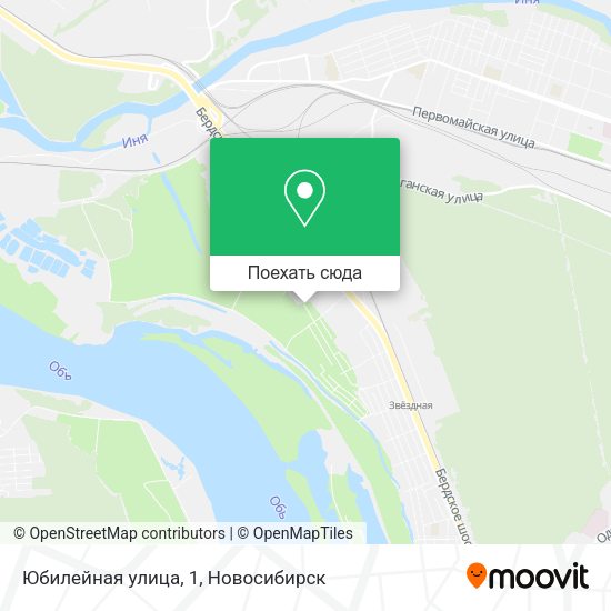 Карта Юбилейная улица, 1