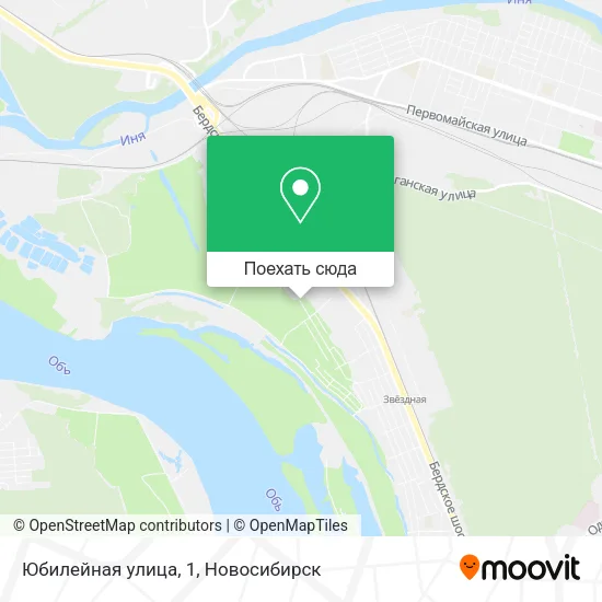 Карта Юбилейная улица, 1