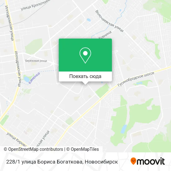 Карта 228/1 улица Бориса Богаткова