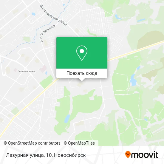 Карта Лазурная улица, 10