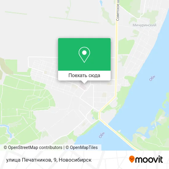 Карта улица Печатников, 9