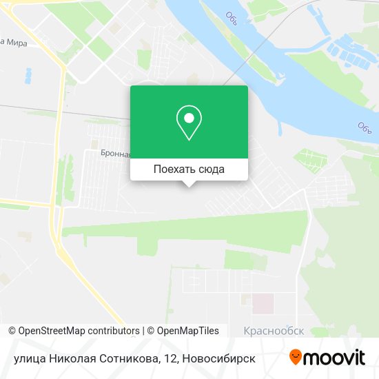 Карта улица Николая Сотникова, 12