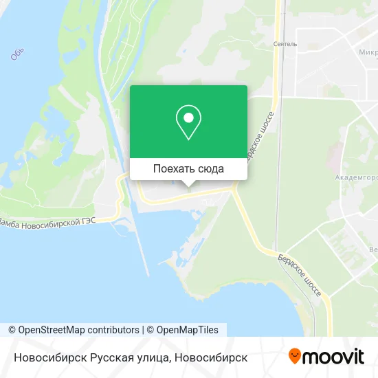 Карта Новосибирск Русская улица