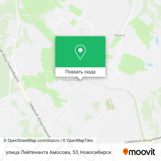 Карта улица Лейтенанта Амосова, 53