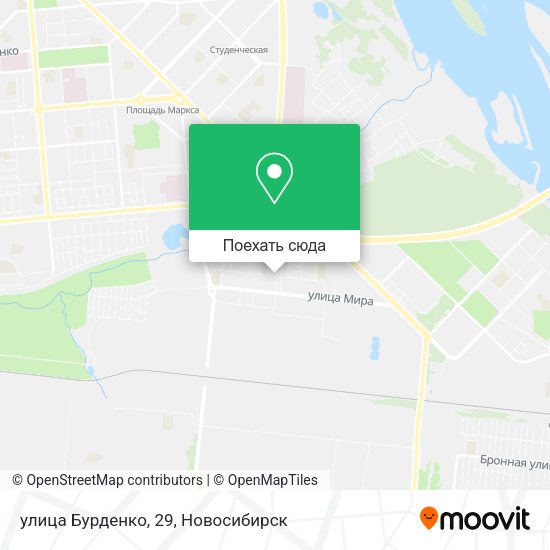 Карта улица Бурденко, 29