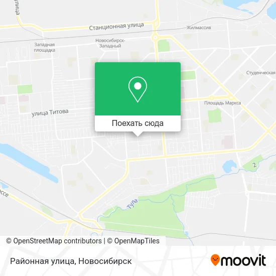Карта Районная улица