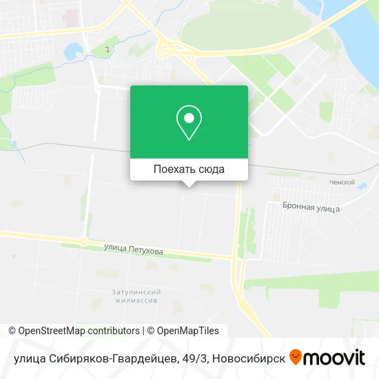 Карта улица Сибиряков-Гвардейцев, 49 / 3