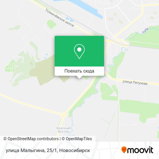 Карта улица Малыгина, 25/1