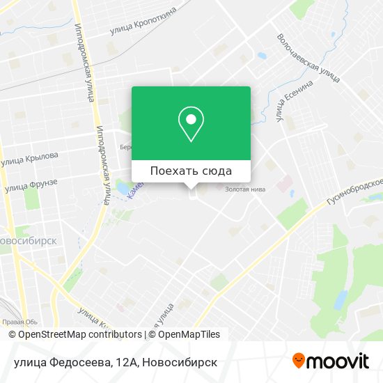Карта улица Федосеева, 12А