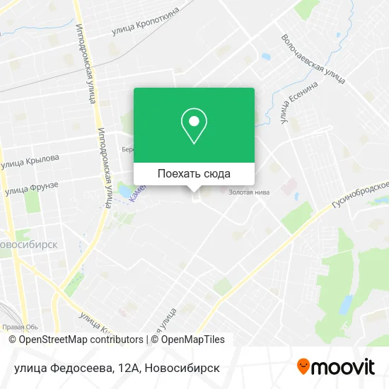 Карта улица Федосеева, 12А