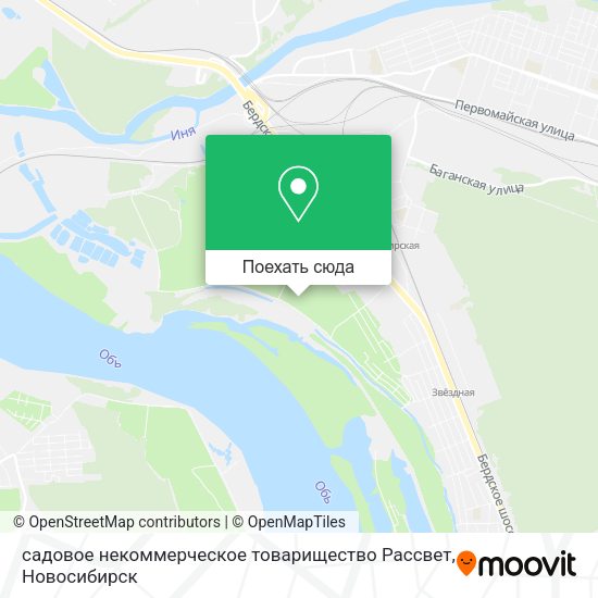 Карта садовое некоммерческое товарищество Рассвет