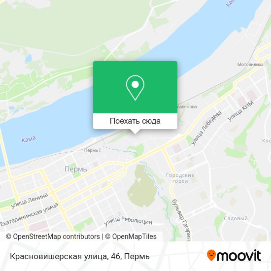 Карта Красновишерская улица, 46