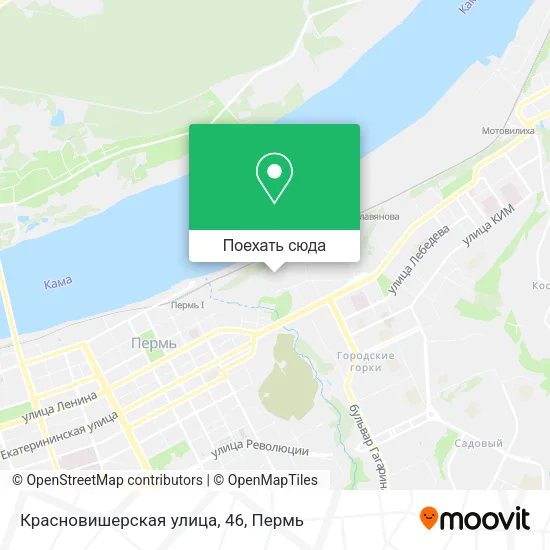 Карта Красновишерская улица, 46