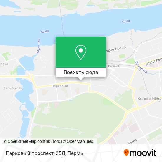 Карта Парковый проспект, 25Д