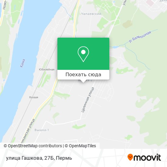 Карта улица Гашкова, 27Б