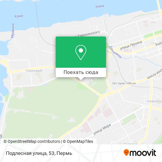 Карта Подлесная улица, 53