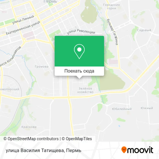 Карта улица Василия Татищева