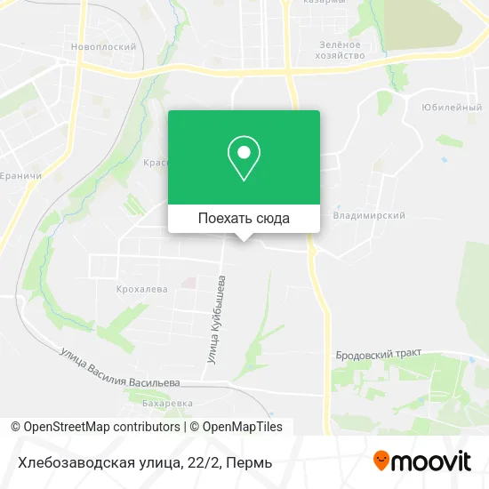 Карта Хлебозаводская улица, 22/2